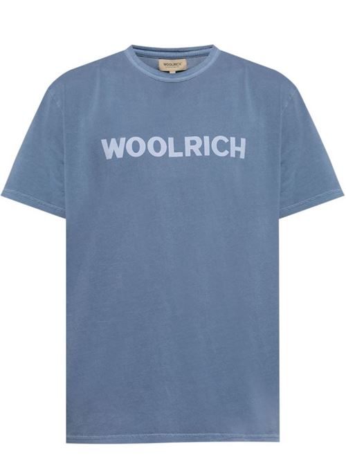 T-shirt in puro cotone leggero tinta in capo WOOLRICH | CFWOTE0146MRUT3708.3115